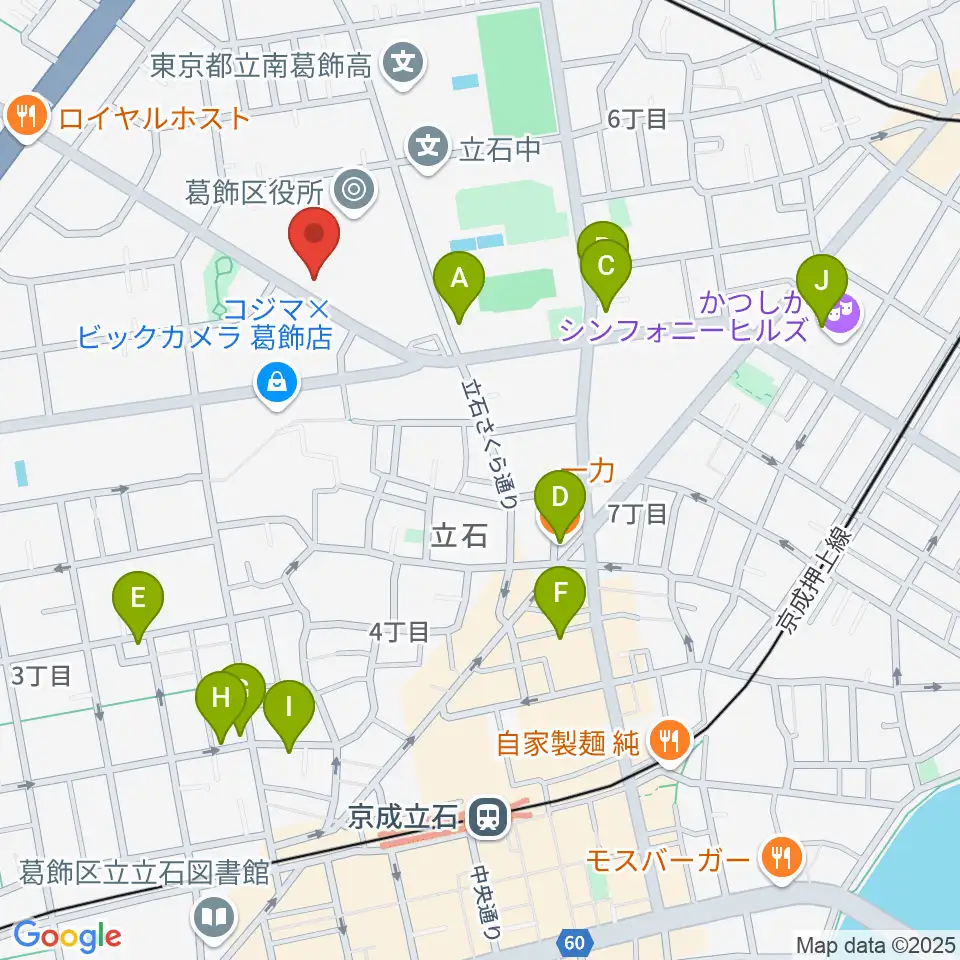 かつしかFM周辺のカフェ一覧地図