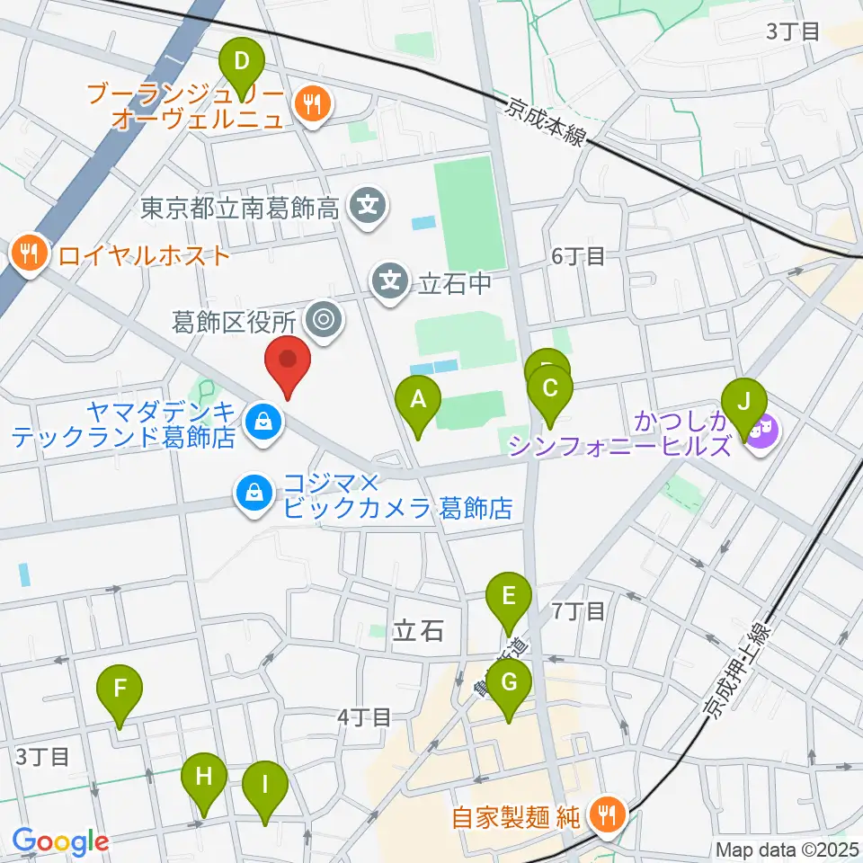 かつしかFM周辺のカフェ一覧地図