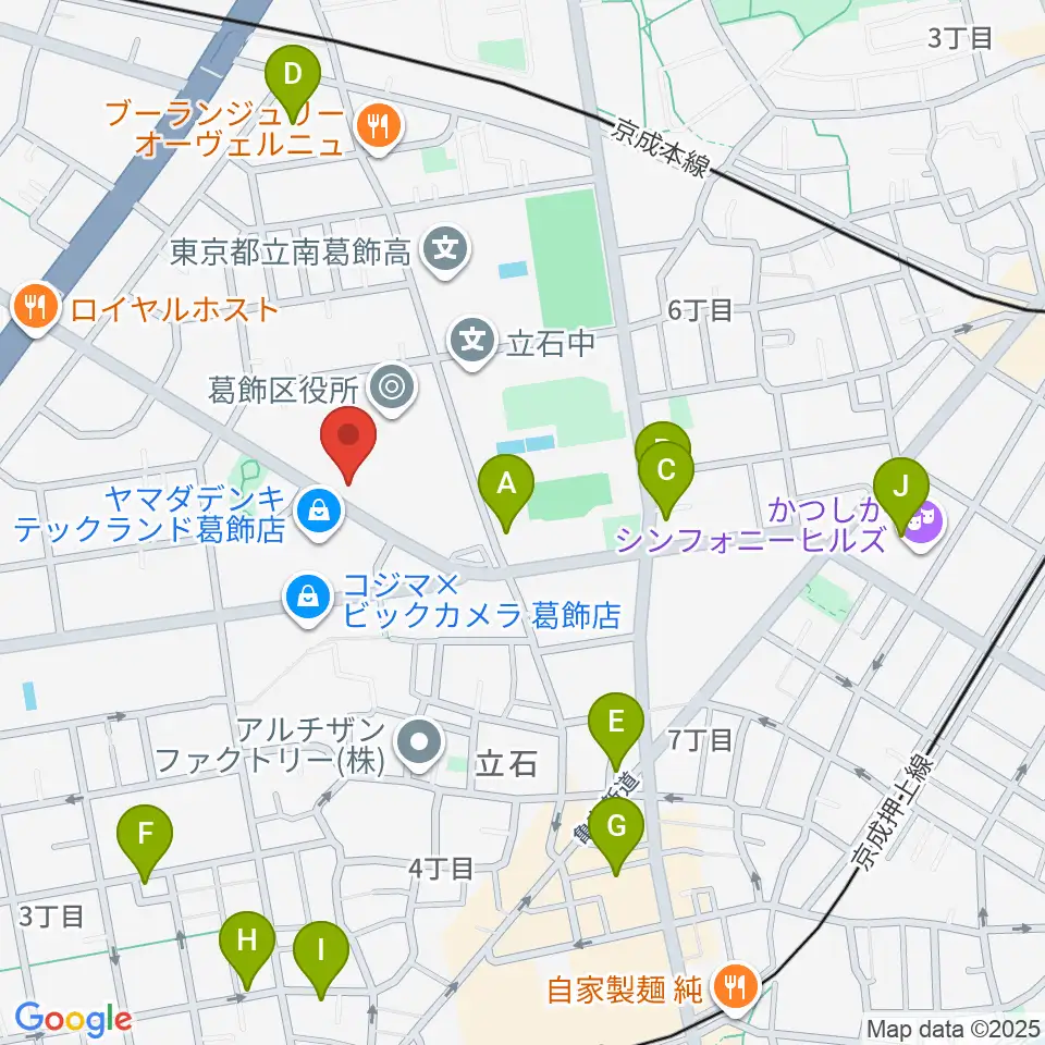 かつしかFM周辺のカフェ一覧地図