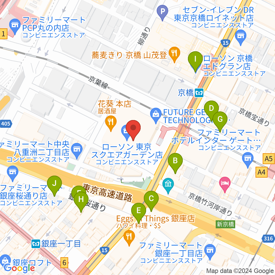 中央エフエム ラジオシティ周辺のカフェ一覧地図