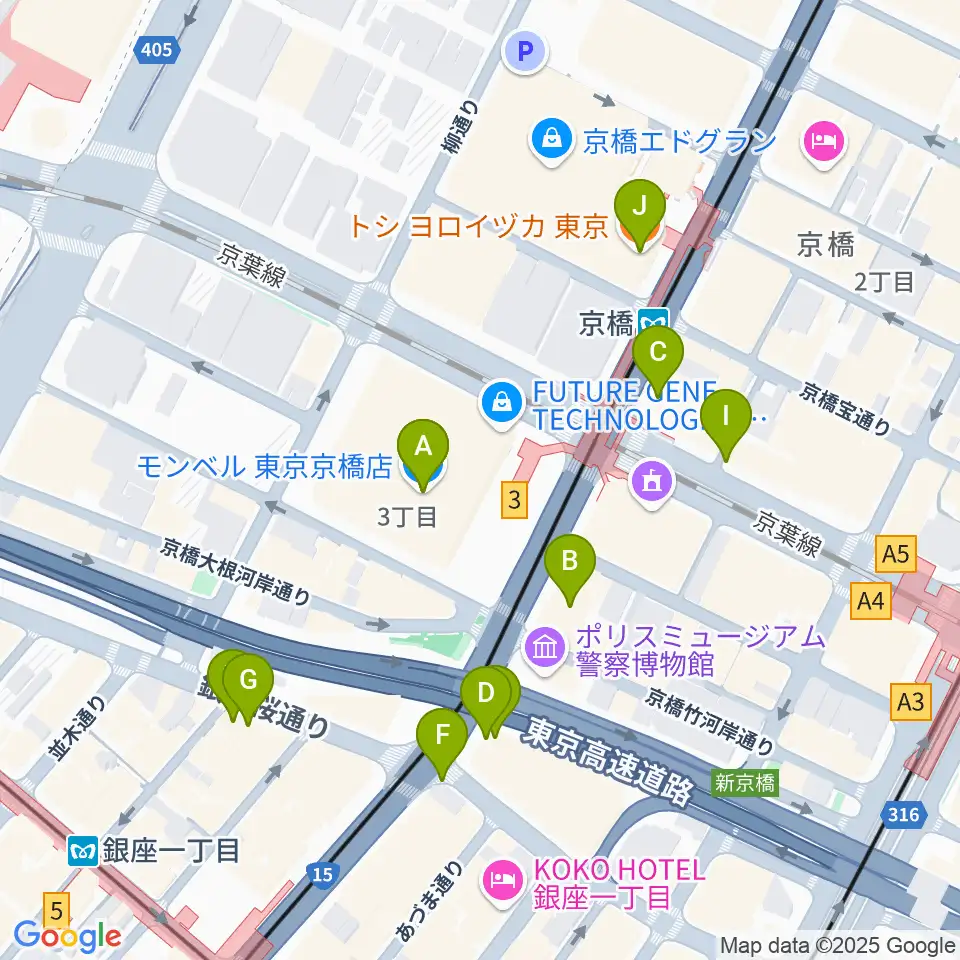 中央エフエム ラジオシティ周辺のカフェ一覧地図