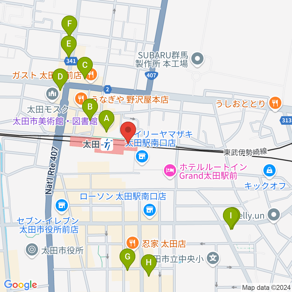 エフエム太郎周辺のカフェ一覧地図