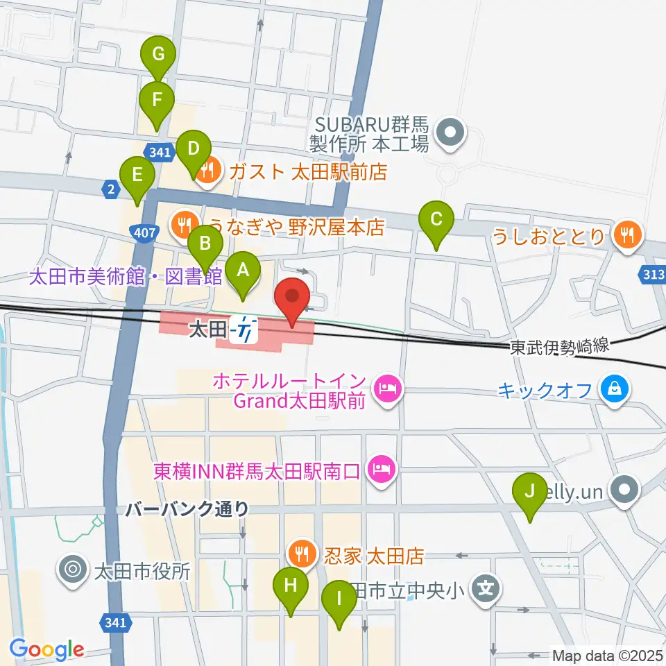 エフエム太郎周辺のカフェ一覧地図