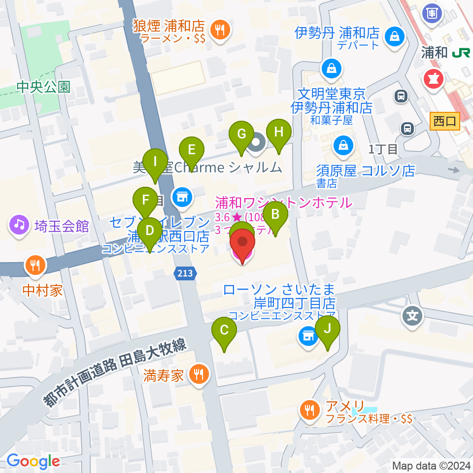 REDS WAVE周辺のカフェ一覧地図