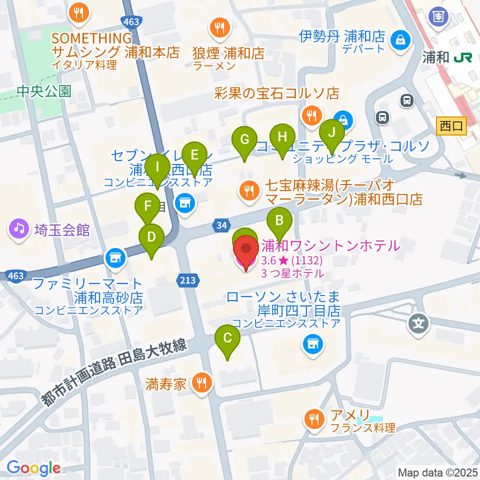 REDS WAVE周辺のカフェ一覧地図