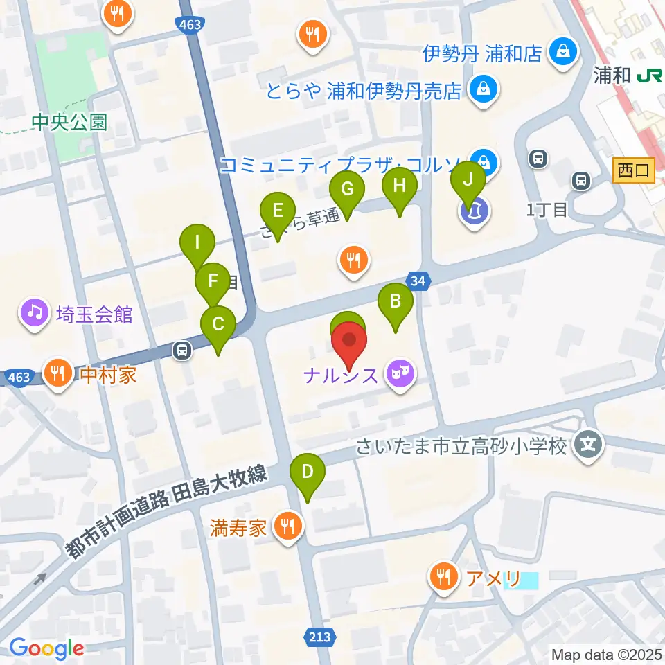 REDS WAVE周辺のカフェ一覧地図