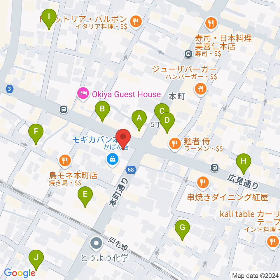 FM桐生周辺のカフェ一覧地図