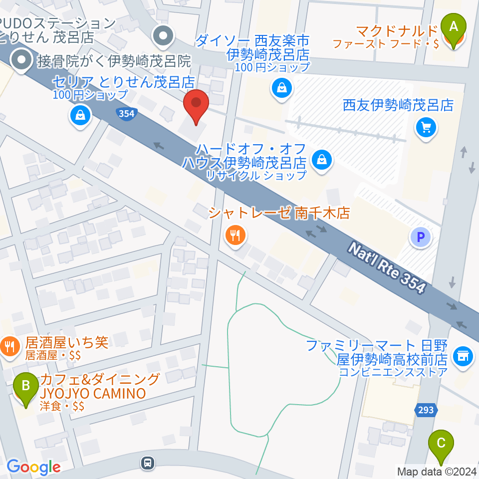 いせさきFM周辺のカフェ一覧地図