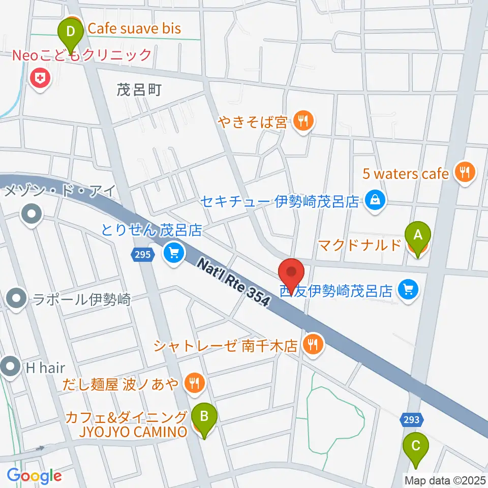 いせさきFM周辺のカフェ一覧地図