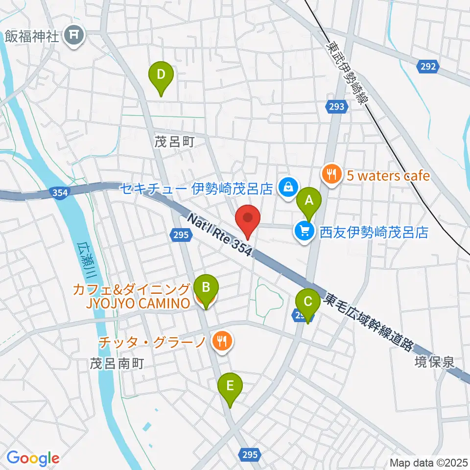 いせさきFM周辺のカフェ一覧地図