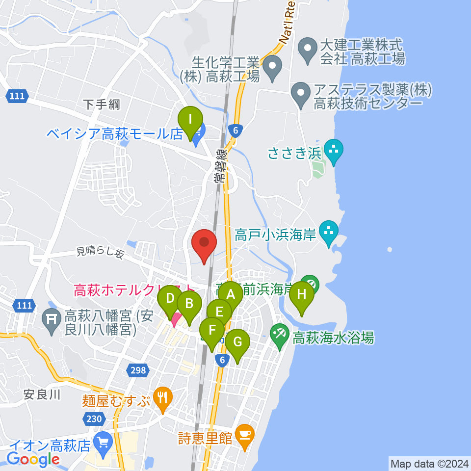 たかはぎFM周辺のカフェ一覧地図