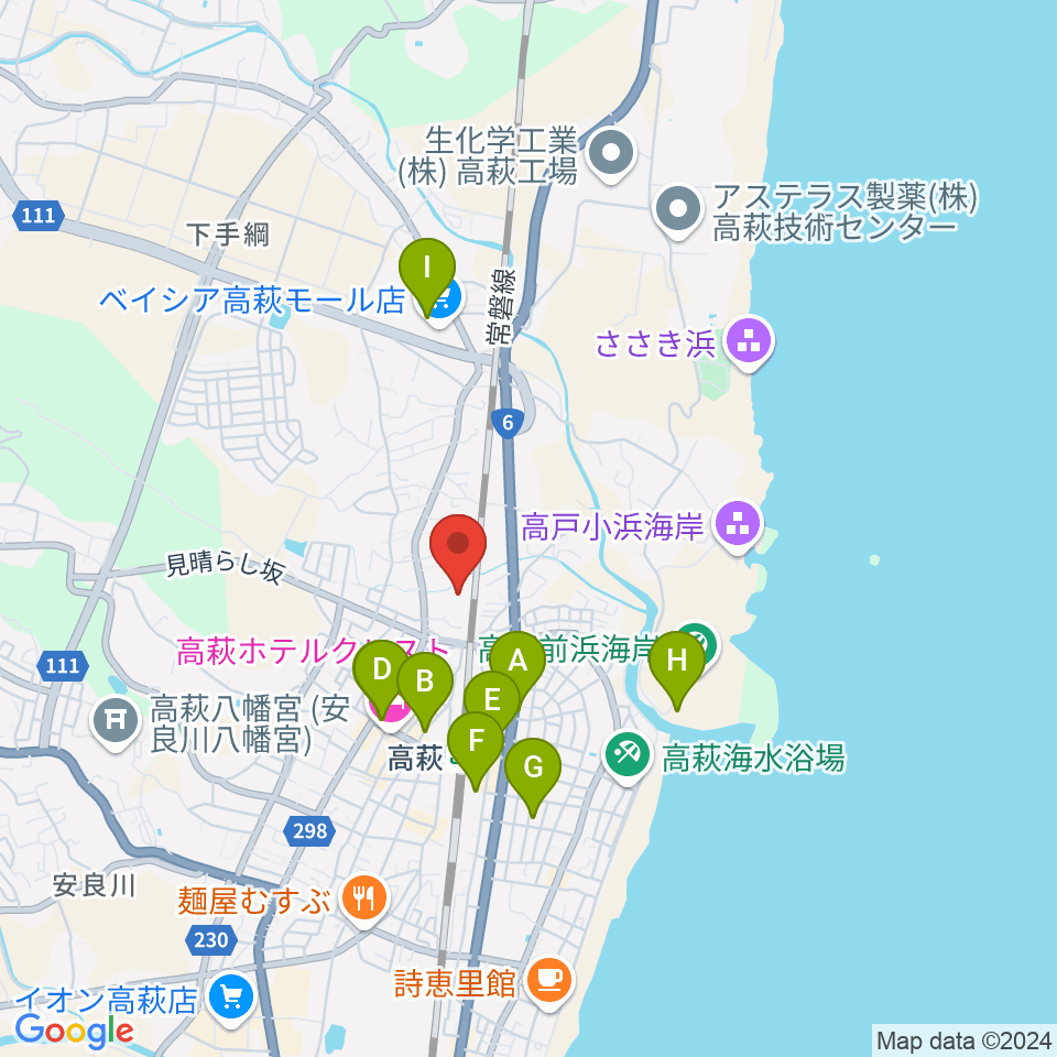 たかはぎFM周辺のカフェ一覧地図