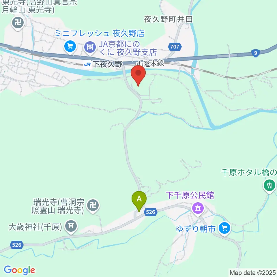 夜久野ふれあいプラザ周辺のカフェ一覧地図