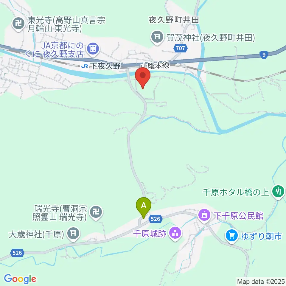 夜久野ふれあいプラザ周辺のカフェ一覧地図