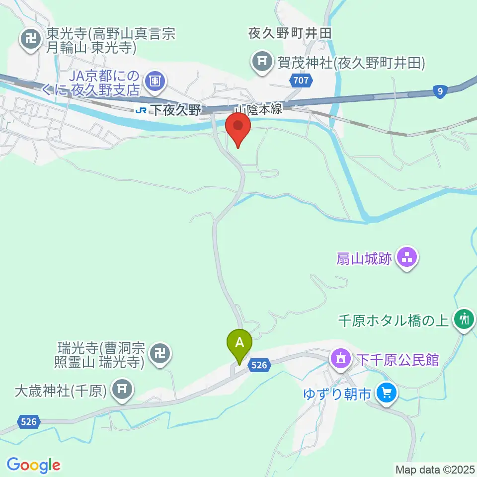 夜久野ふれあいプラザ周辺のカフェ一覧地図