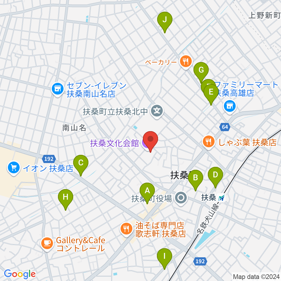 扶桑文化会館周辺のカフェ一覧地図