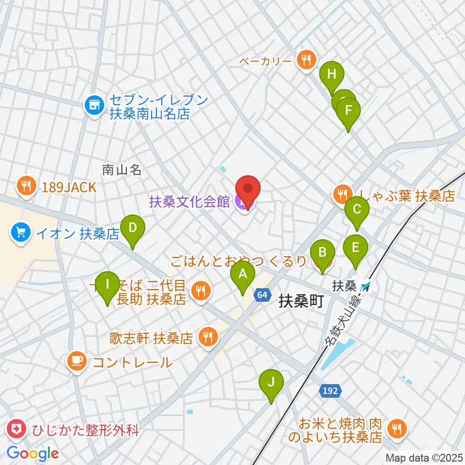 扶桑文化会館周辺のカフェ一覧地図