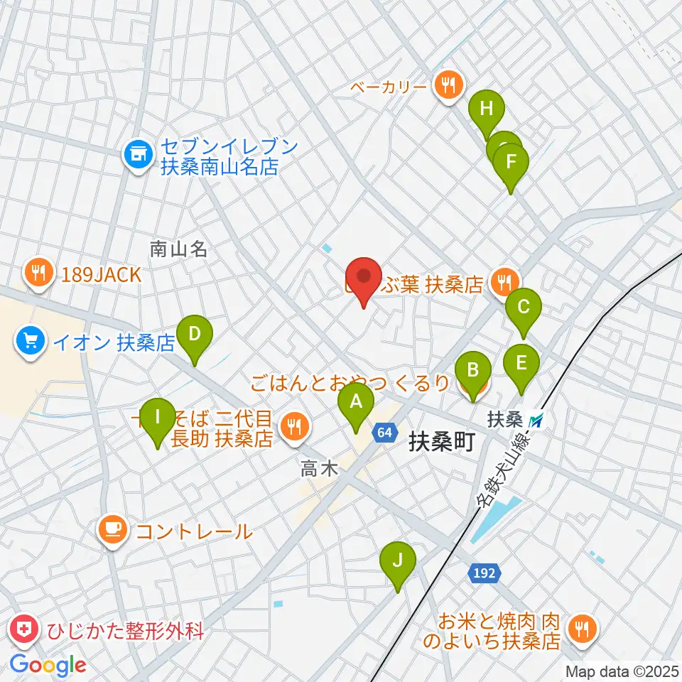 扶桑文化会館周辺のカフェ一覧地図