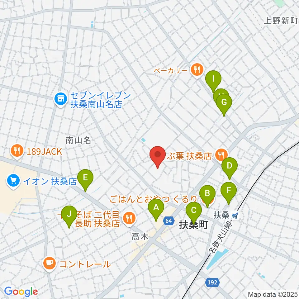 扶桑文化会館リハーサル室・ホール周辺のカフェ一覧地図