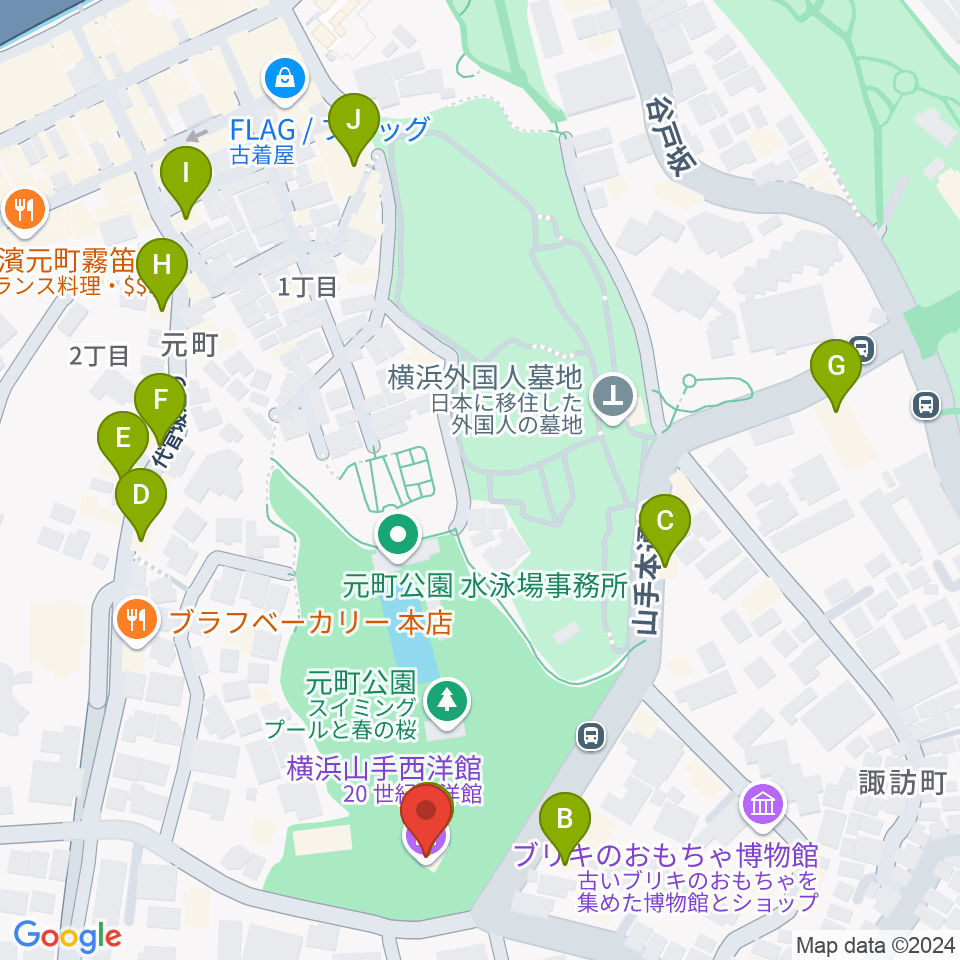 エリスマン邸周辺のカフェ一覧地図