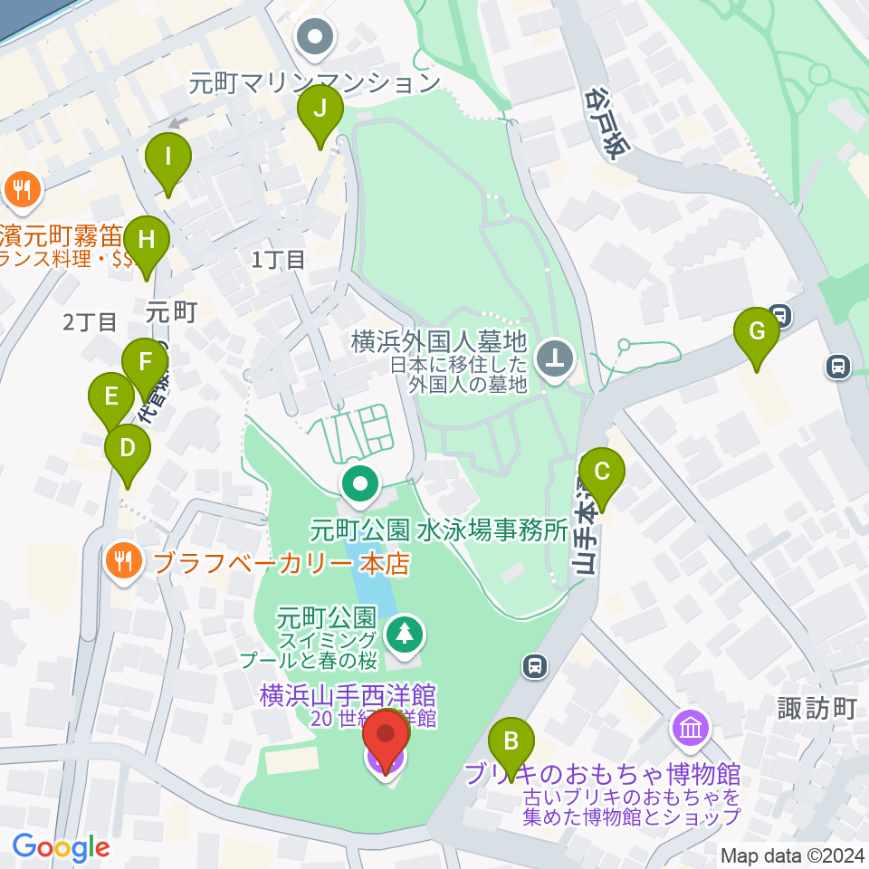 エリスマン邸周辺のカフェ一覧地図