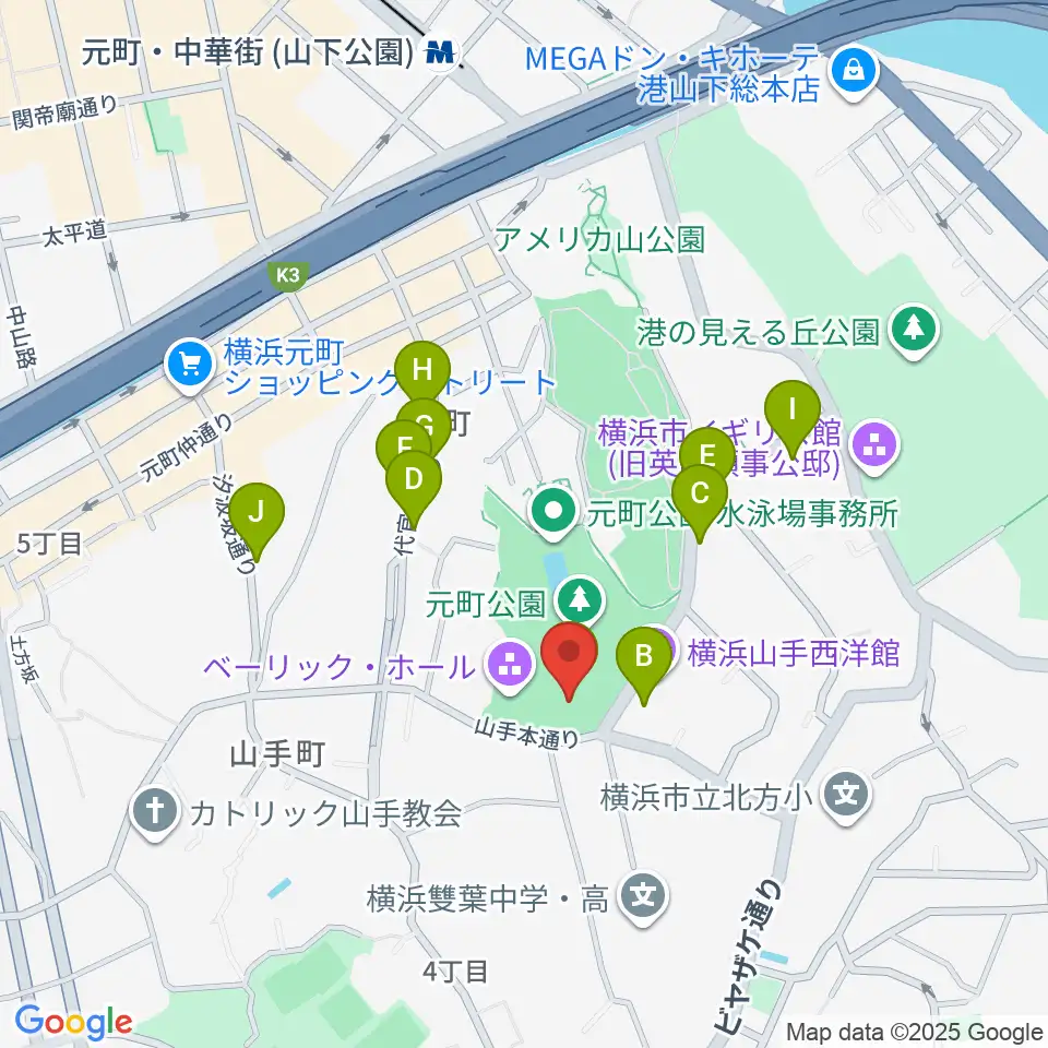 エリスマン邸周辺のカフェ一覧地図