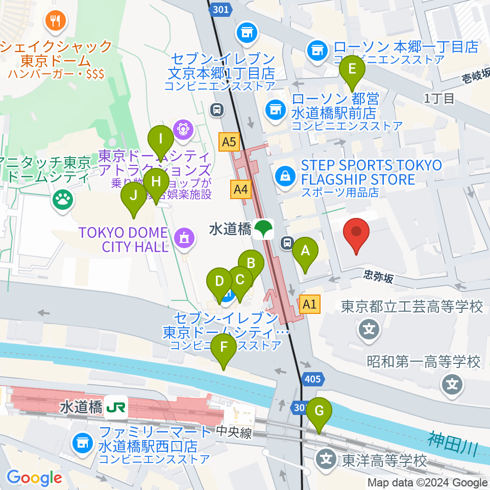 宝生能楽堂周辺のカフェ一覧地図