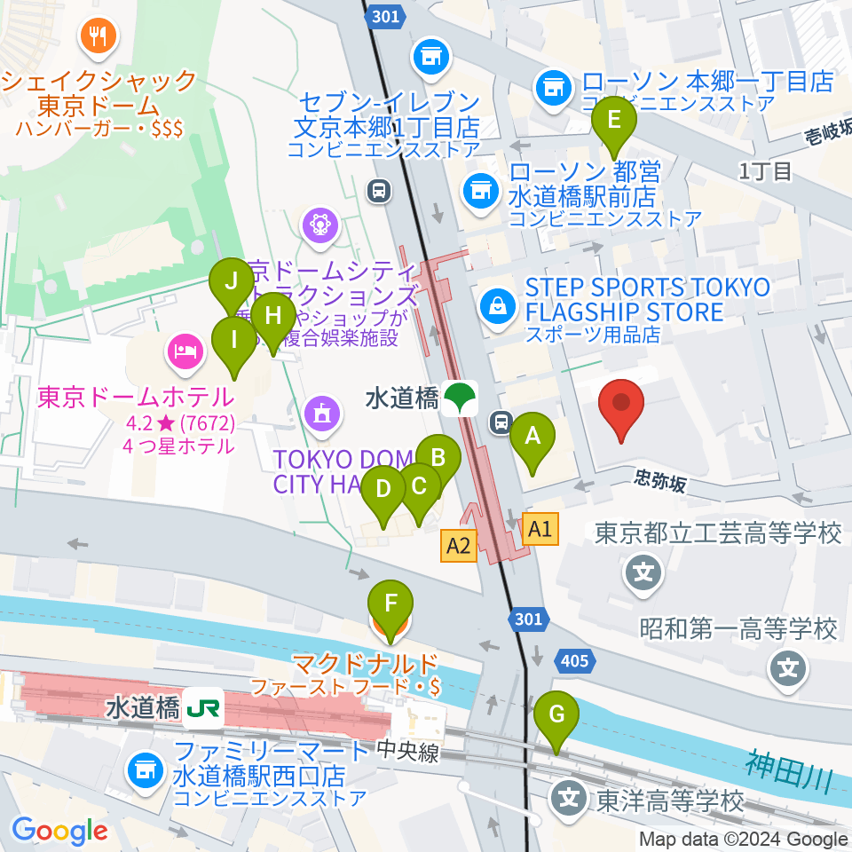 宝生能楽堂周辺のカフェ一覧地図