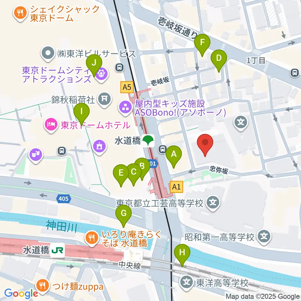 宝生能楽堂周辺のカフェ一覧地図