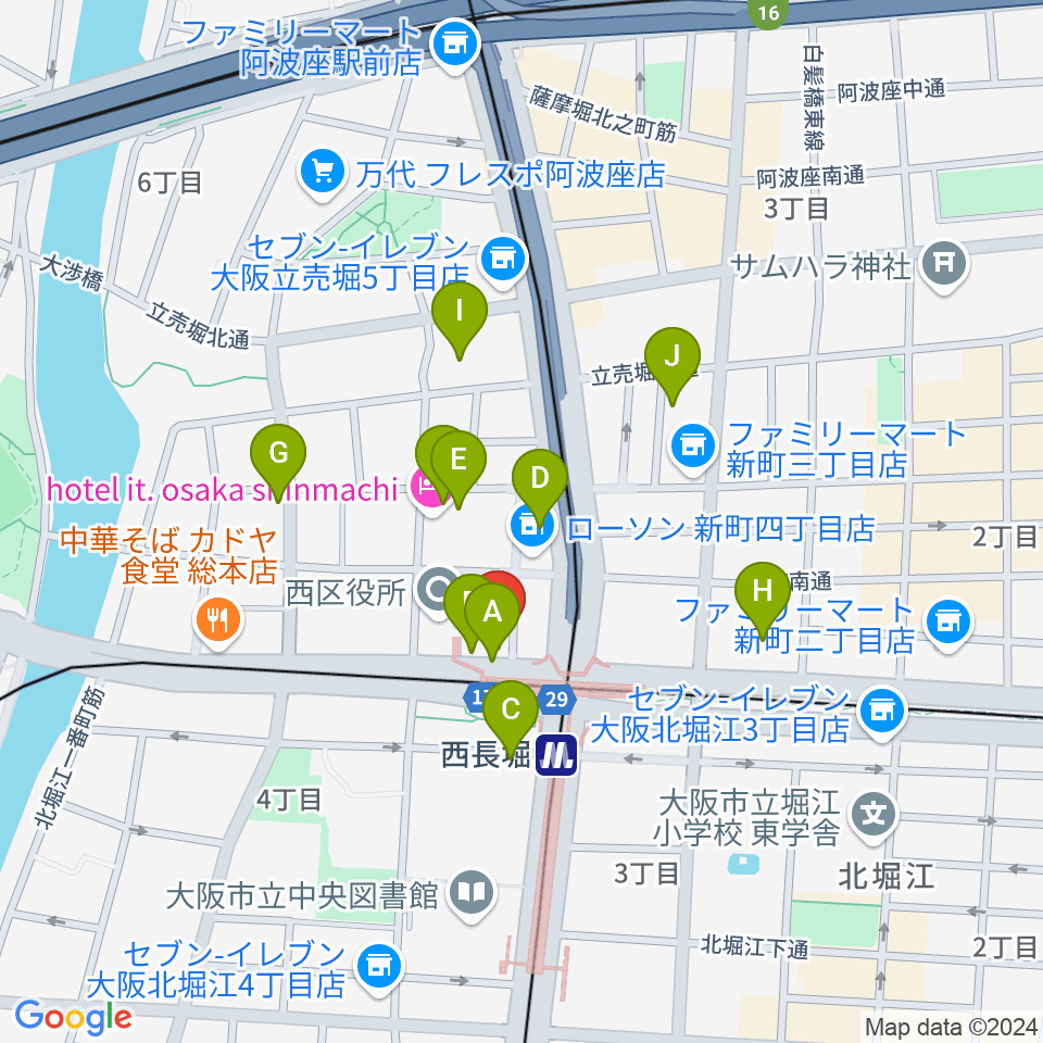 細野ビルヂング周辺のカフェ一覧地図