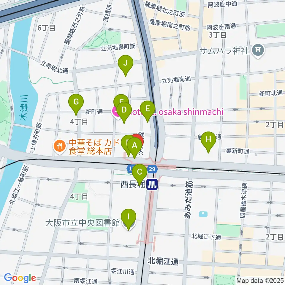 細野ビルヂング周辺のカフェ一覧地図