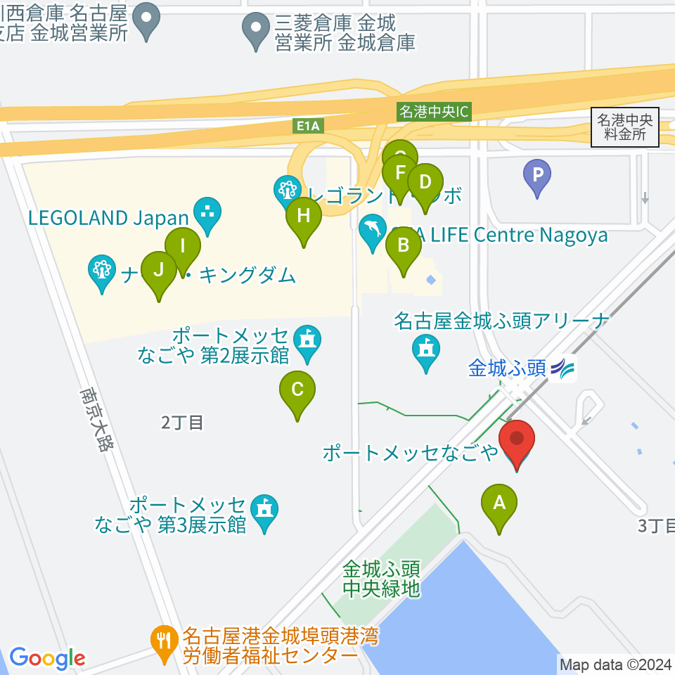 ポートメッセなごや周辺のカフェ一覧地図