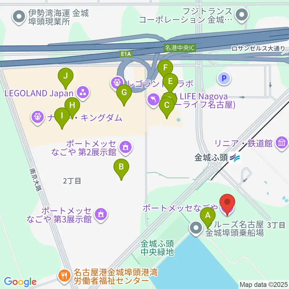 ポートメッセなごや周辺のカフェ一覧地図