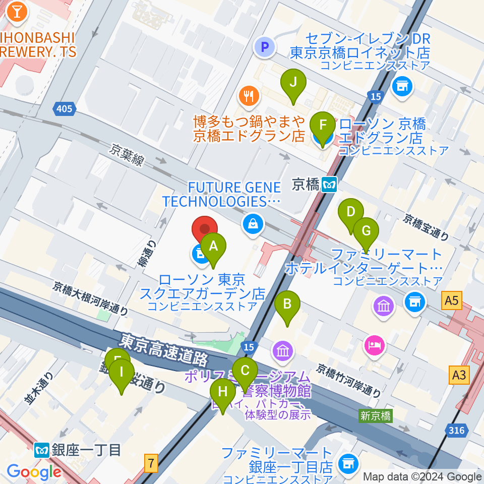 東京コンベンションホール周辺のカフェ一覧地図