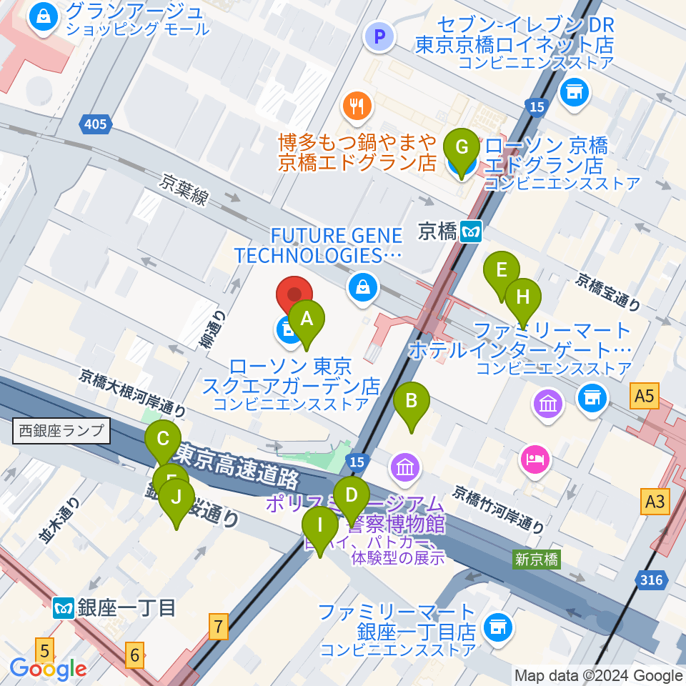 東京コンベンションホール周辺のカフェ一覧地図