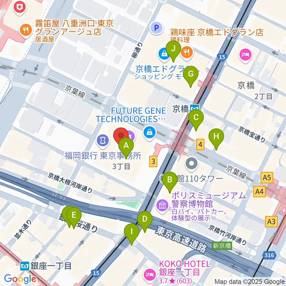 東京コンベンションホール周辺のカフェ一覧地図