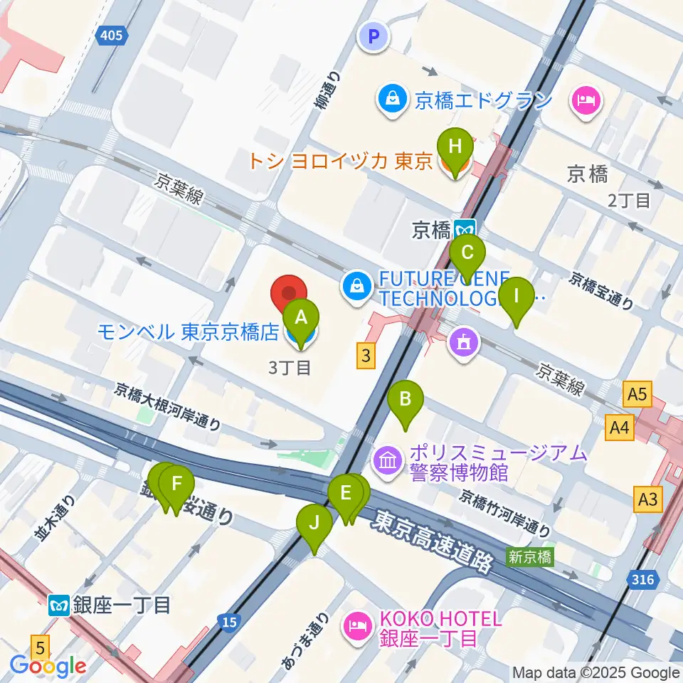 東京コンベンションホール周辺のカフェ一覧地図