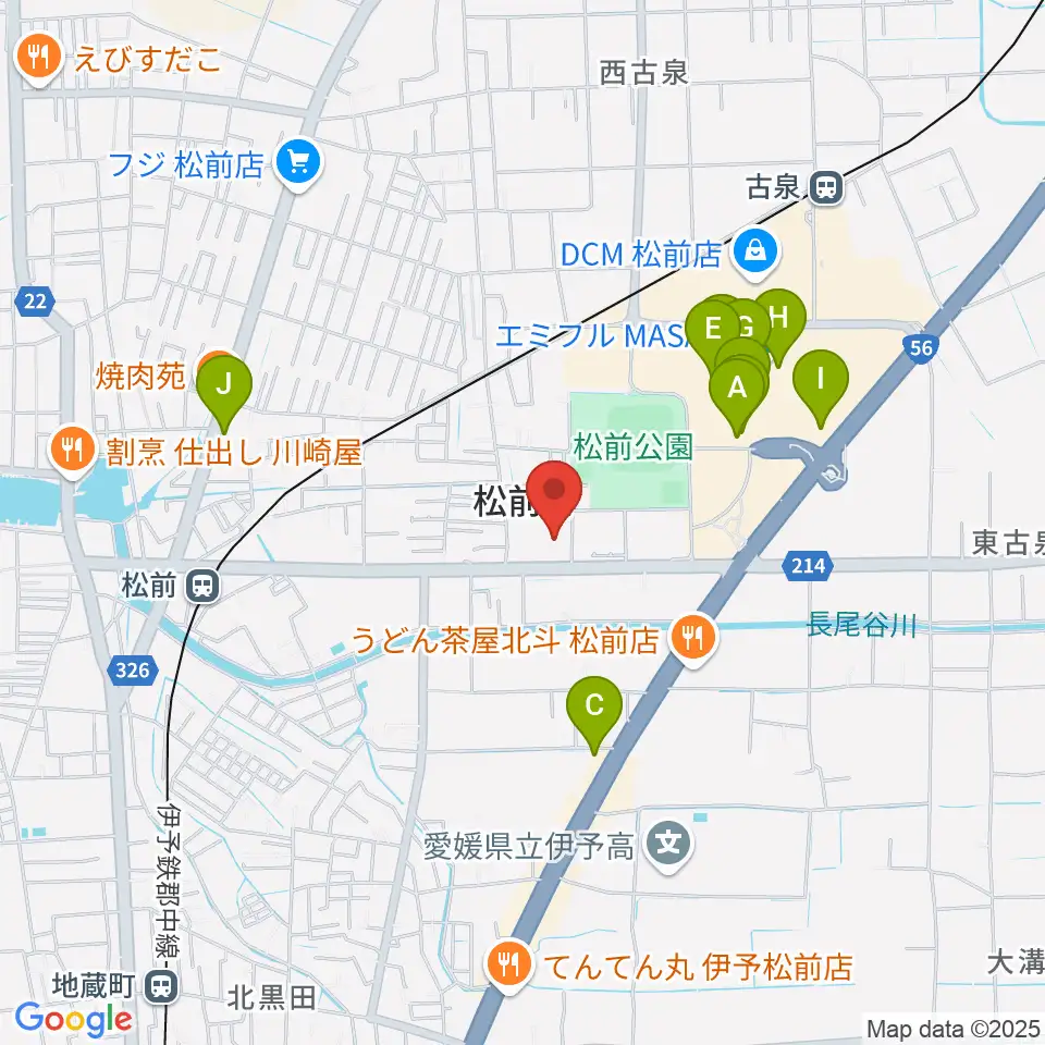 松前総合文化センター周辺のカフェ一覧地図