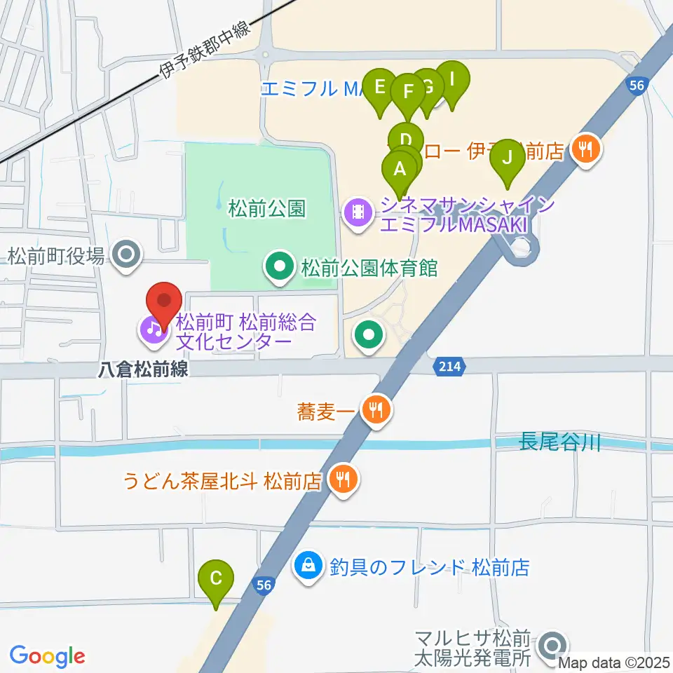 松前総合文化センター周辺のカフェ一覧地図