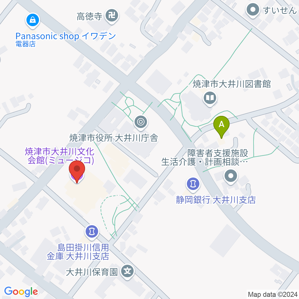 大井川文化会館ミュージコ周辺のカフェ一覧地図