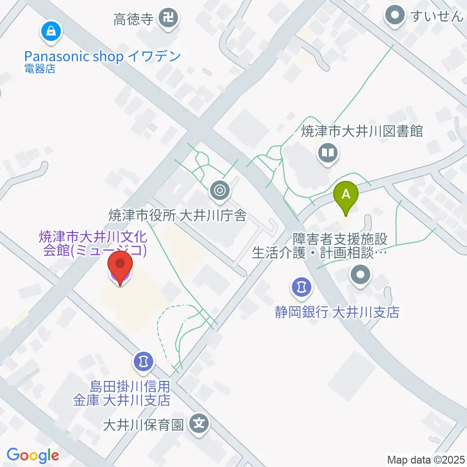 大井川文化会館ミュージコ周辺のカフェ一覧地図