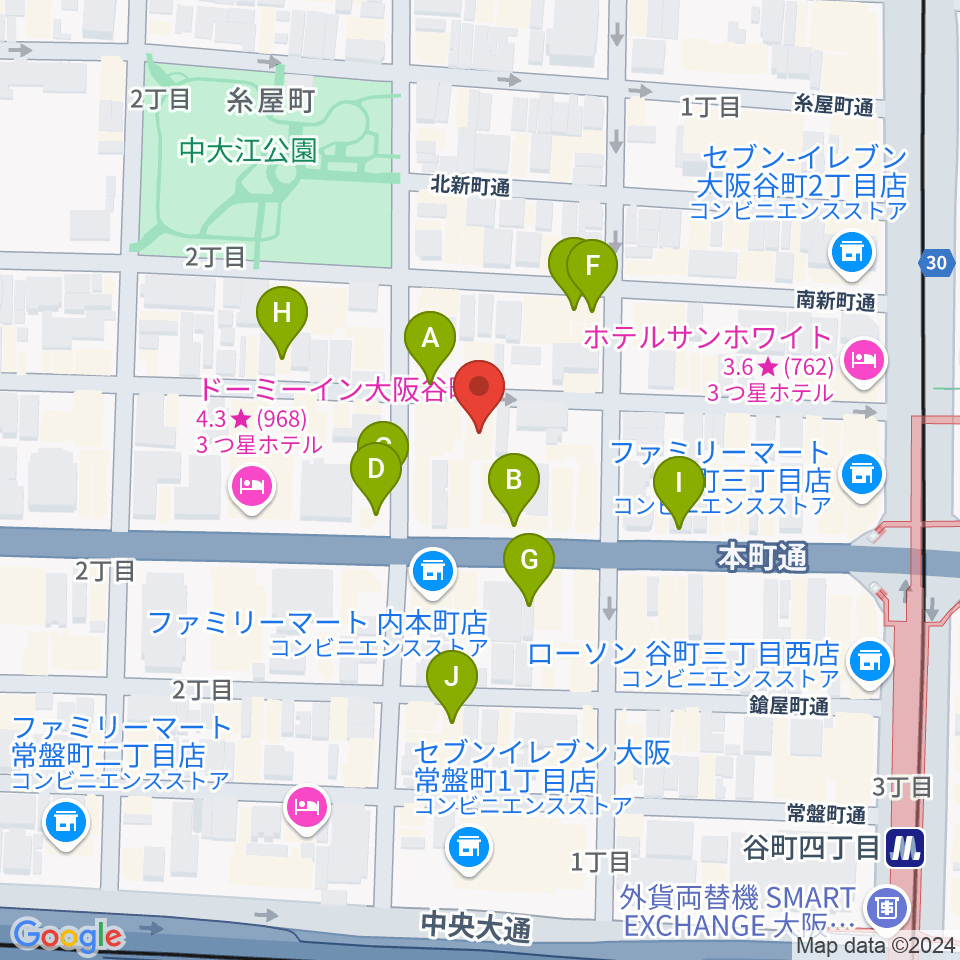 山本能楽堂周辺のカフェ一覧地図