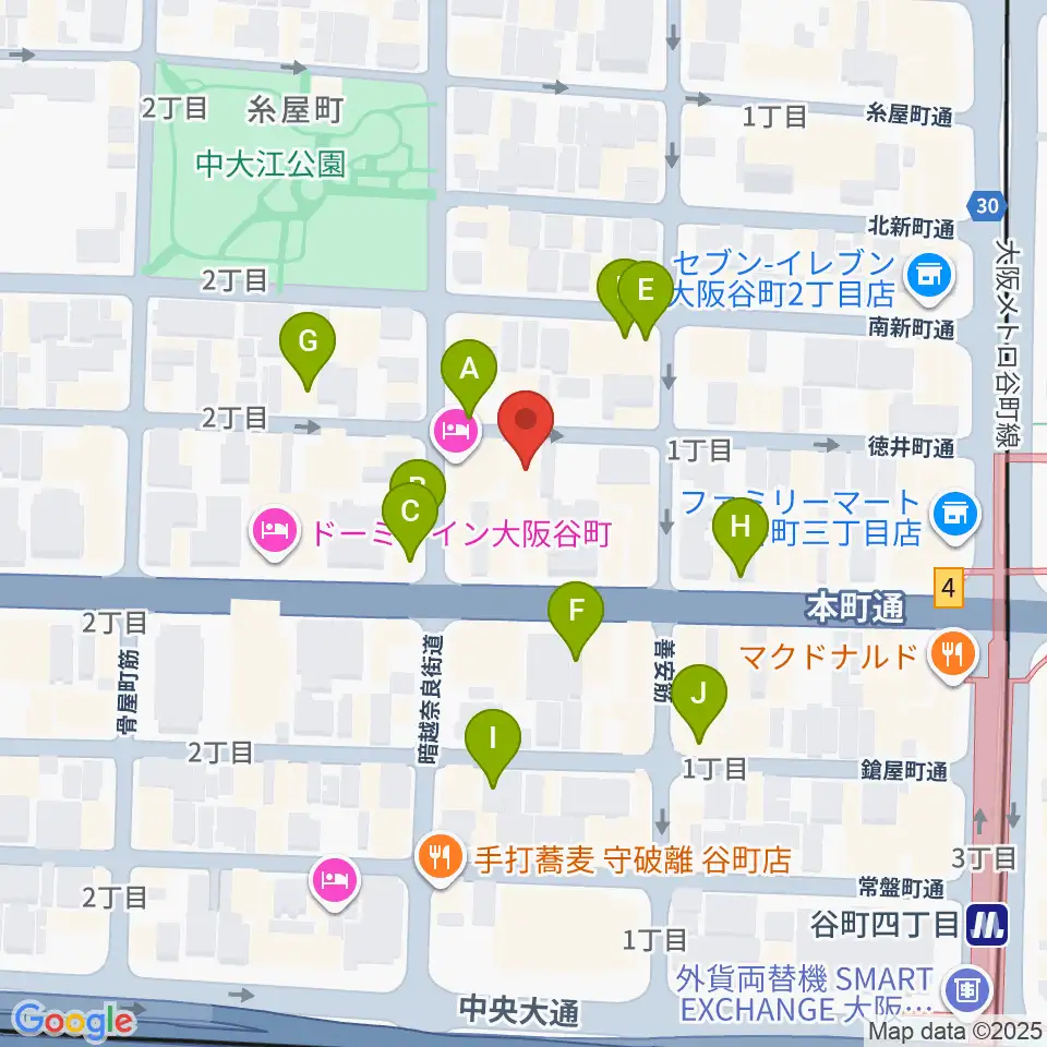 山本能楽堂周辺のカフェ一覧地図