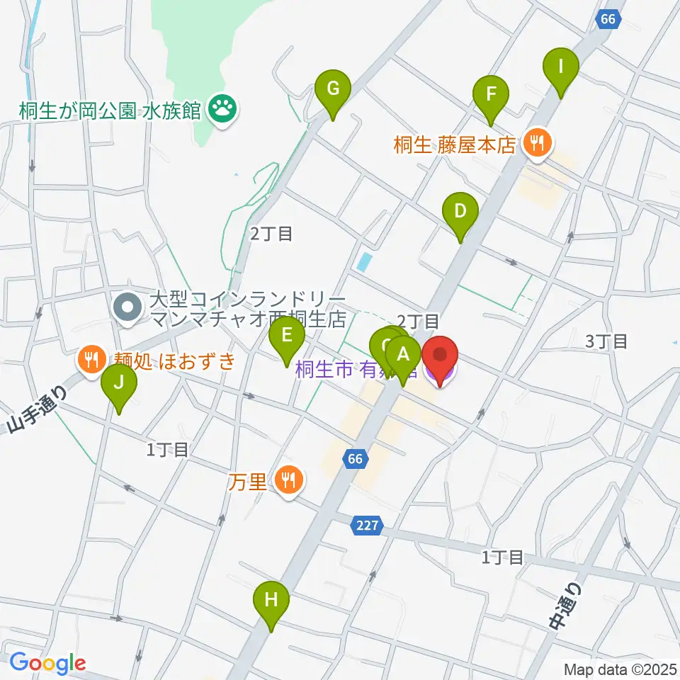 有鄰館周辺のカフェ一覧地図