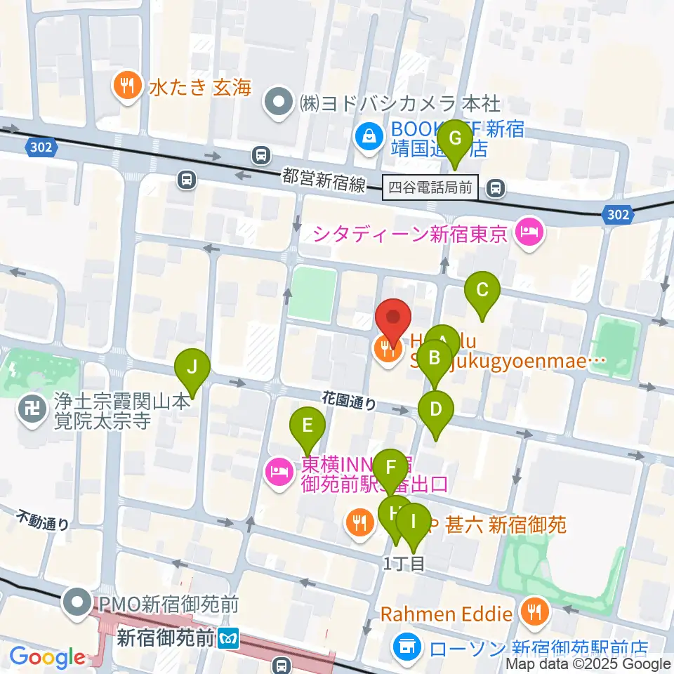 MERRY-GO-ROUND周辺のカフェ一覧地図