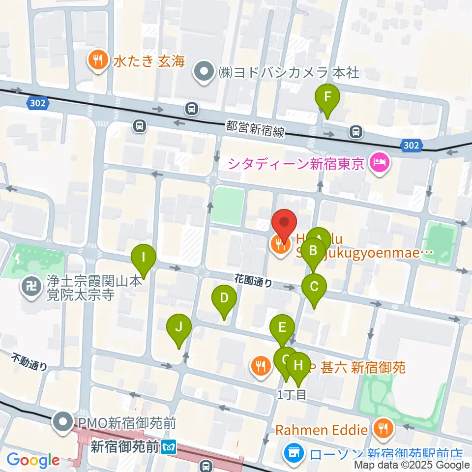 MERRY-GO-ROUND周辺のカフェ一覧地図