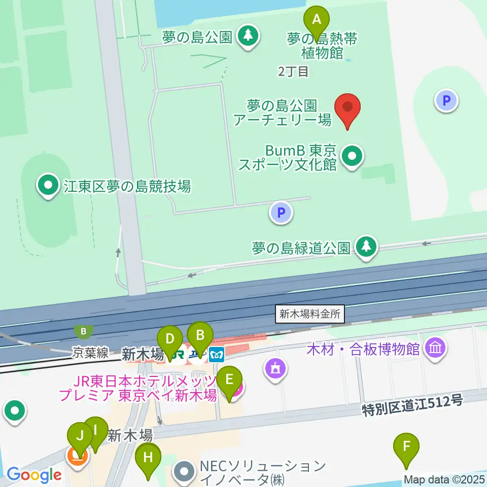 東京スポーツ文化館 ミュージックスタジオ周辺のカフェ一覧地図