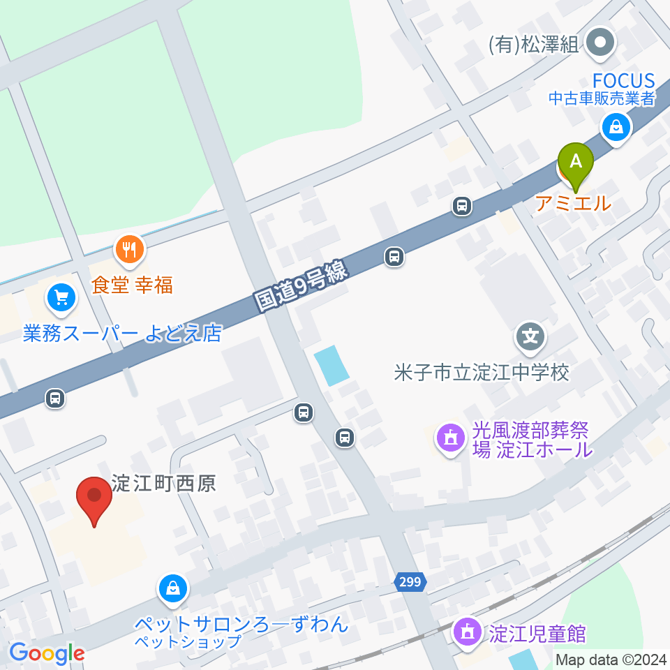 米子市淀江文化センター(さなめホール)周辺のカフェ一覧地図