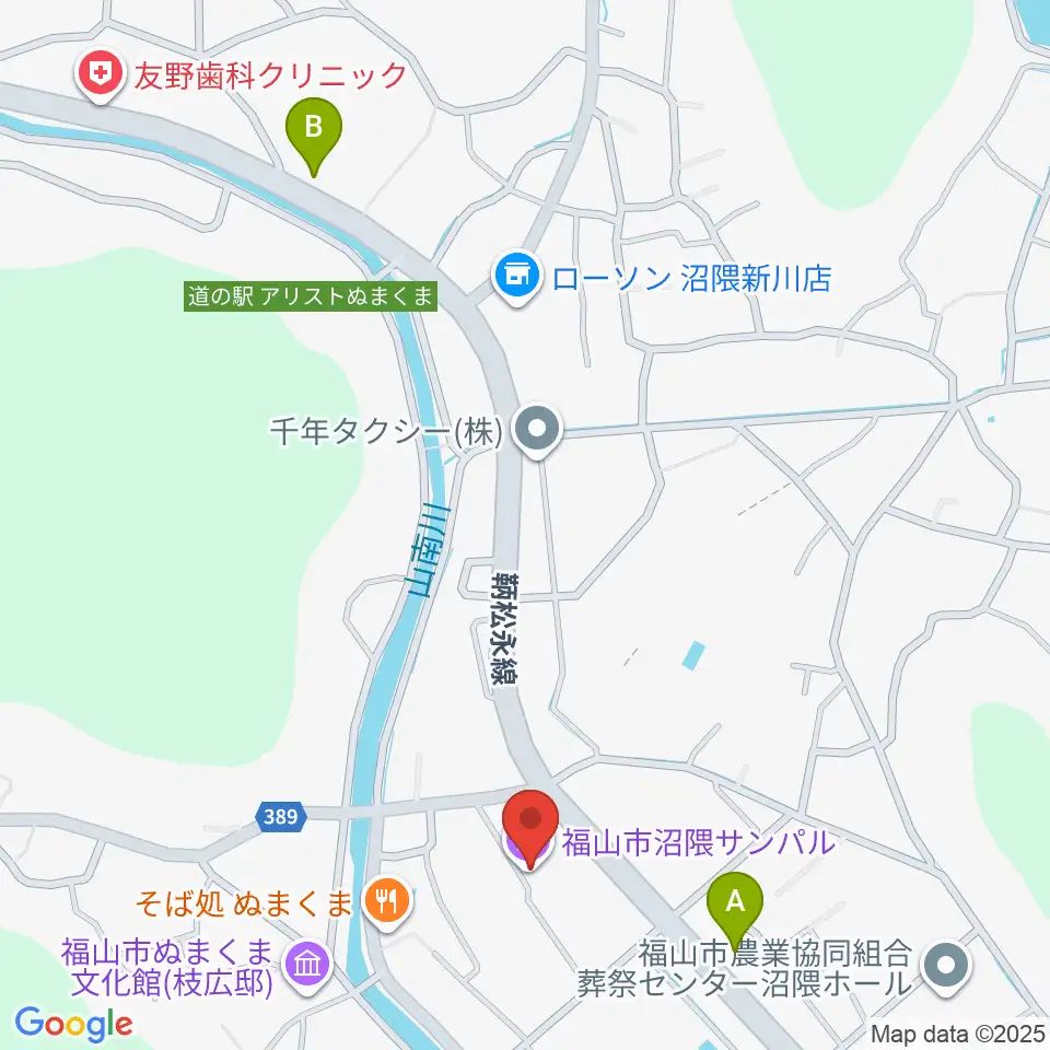 福山市沼隈サンパル周辺のカフェ一覧地図