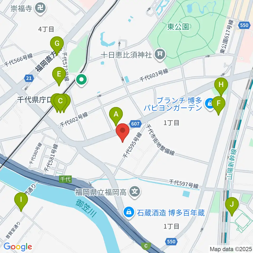 パピオビールーム周辺のカフェ一覧地図